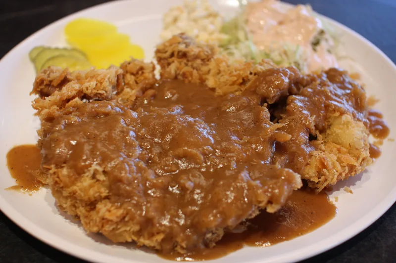 A cutlet plate supplied by King Katsu Land