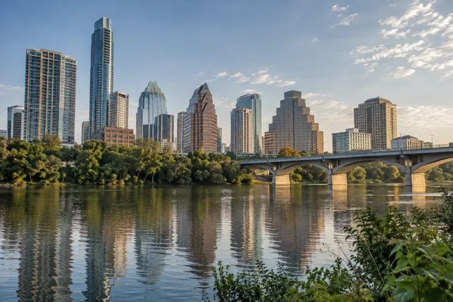 AI-generated regional scene of Austin; not a photograph of this restaurant.