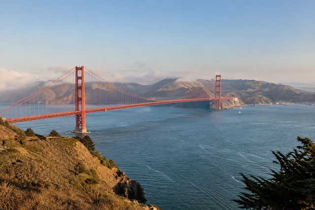 AI-generated regional scene of SF Bay Area; not a photograph of this restaurant.
